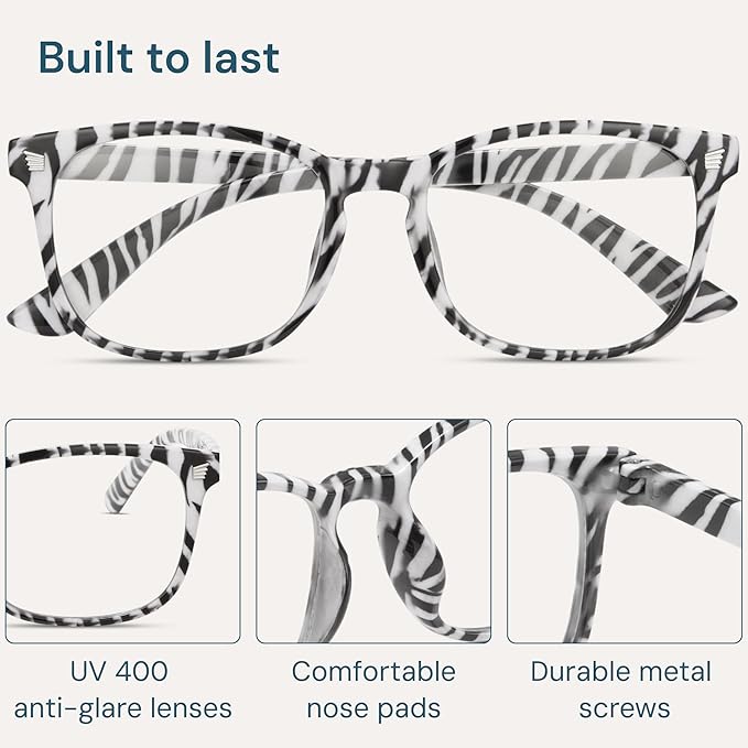 Gaoye Blue Light Glasses for Computer & Gaming - Anti UV Ray Lenses, Scratch-Resistant & Comfort Fit