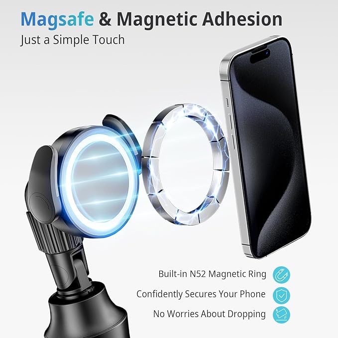 UBeesize 62'' Magnetic Selfie Stick Phone Tripod with Wireless Remote, Extendable Cell Phone Tripod Stand, Compatible with MagSafe, Cellphone Tripod for iPhone 17 16 15 14 13 12 and Android Phones