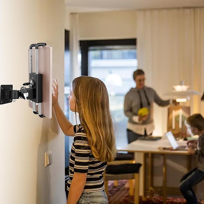 Lockable Tablet Wall Mount, Anti-Theft Tablet Holder for Shopping Malls for 7"-12.9", for Shopping Malls, Offices, Exhibition Halls, Conference Rooms
