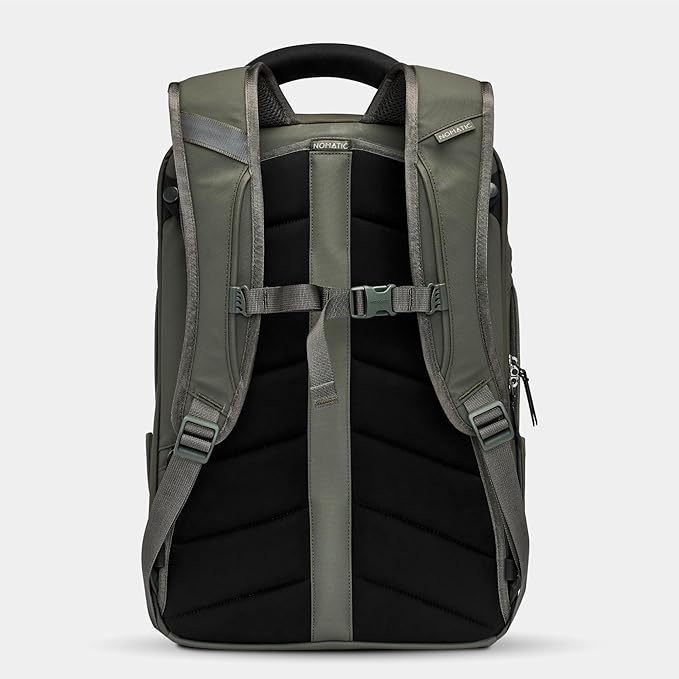 NOMATIC Travel Pack - 20L Water Resistant Laptop Bag - TSA-Ready Expandable Olive Backpack