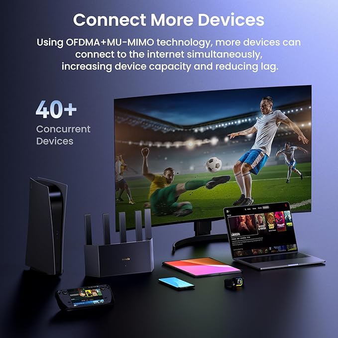 Tenda AX3000 WiFi 6 Router (RX12L Pro) - Dual Band Gigabit Router for Wireless Internet, 4X Gigabit Ethernet Ports, VPN Support, Parental Controls, Easy Setup, Access Point Mode, IPv6 & WPA3