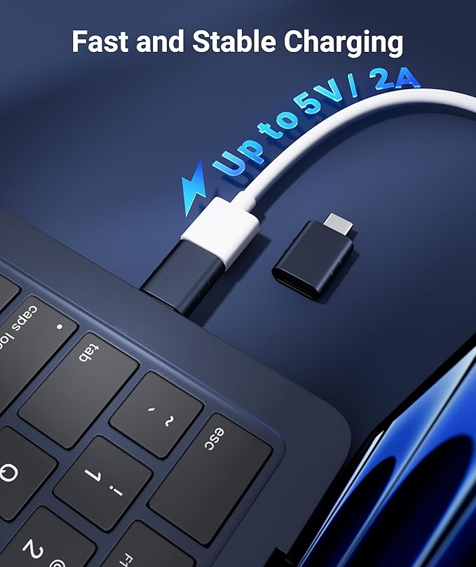 Syntech USB C to USB Adapter Pack of 2 USB C Male to USB3 Female Adapter Compatible with iPhone 17 Pro Max MacBook Pro Air 2024 iMac iPad mini Pro, Other Type C or Thunderbolt 4/3 Devices, Midnight