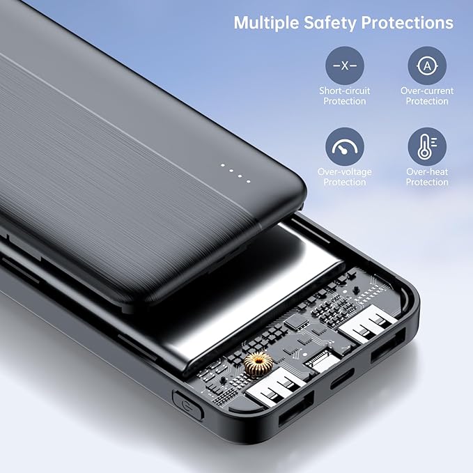 Heated Vest Battery Pack 5V 2A 10000mAh 2 Pack Power Bank Fits for DR.Prepare/KOVNLO/TIDEWE Electric Heating Jacket/Stadium Seat Cushion/Coat/Blanket External Portable Charger for iPhone, Tablet