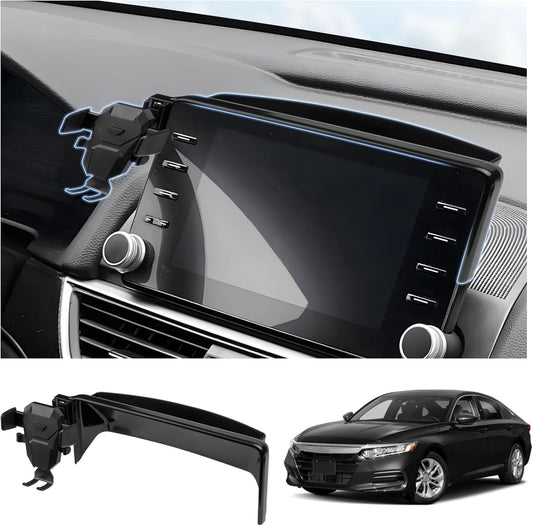 FIILINES Phone Holder for Honda Accord 2018-2022 (Fit 8" Touch Screen), Phone Mount with Dash Organizer for Accord Accessories, 360 Degree Rotation Dash Mount Cell-Phone Holder