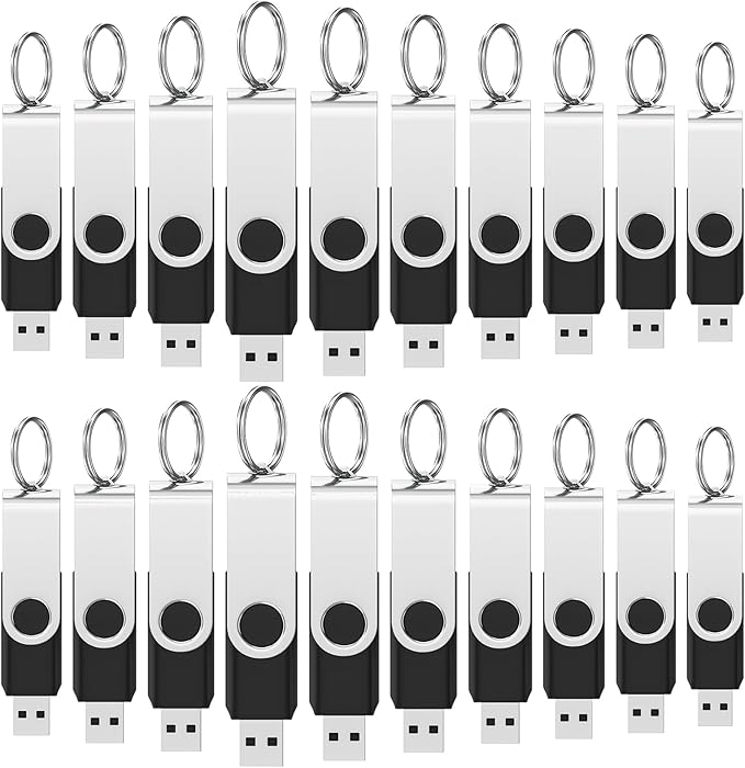 Bulk Flash Drives 1GB 100 Pack, Wooolken USB 2.0 Thumb Drives Pack Memory Stick USB Drive Pendrive for PC Laptop Computer (Black)