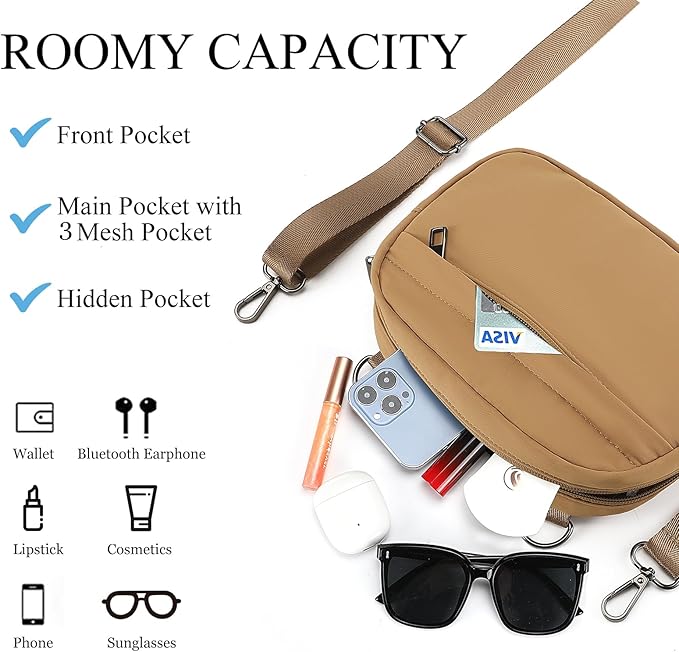 MAXTOP Small Crossbody Bags for Women Belt Bag Fanny Pack with Adjustable Strap