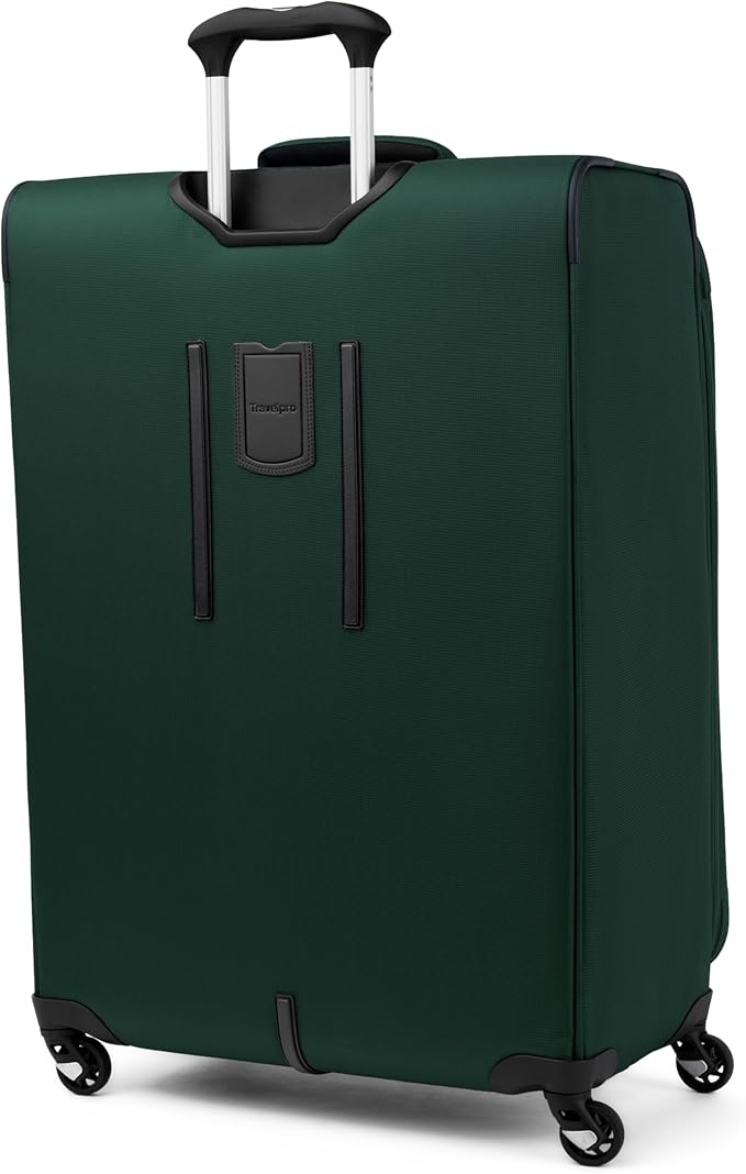 Travelpro Maxlite 5 Softside Expandable Luggage with 4 Spinner Wheels, Lightweight Suitcase, Men and Women, Forest Green, Checked-Large 29-Inch