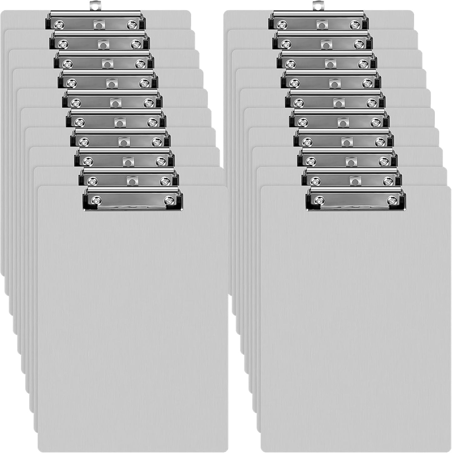 Epakh 20 Pieces Clipboard Bulks Metal Clipboard Aluminum Office Low Profile Clip Standard A4 Letter Size Metal Clip Board, Size 12.5 x 9 Inch