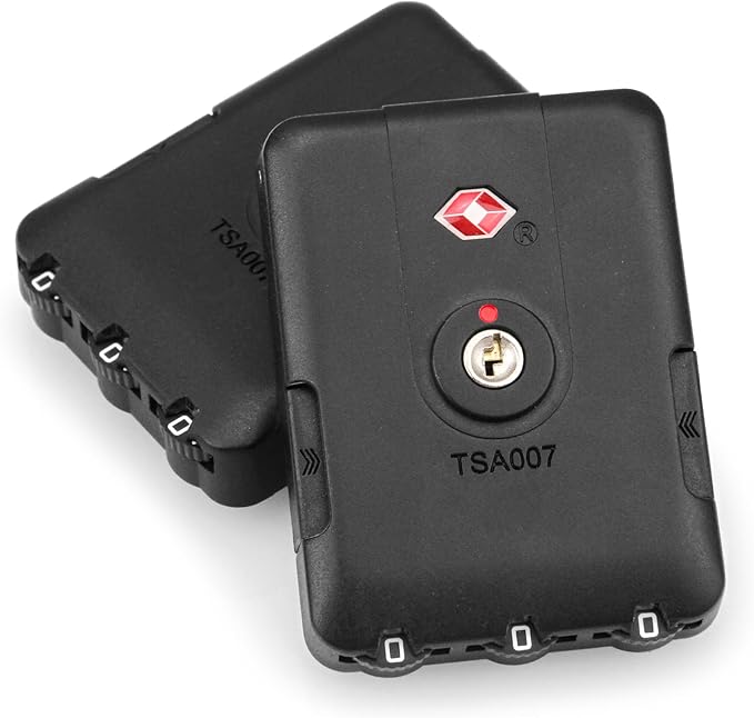 Zoofen 2 Pack Luggage Lock TSA007 Security Lock Suitcase Lock TSA Compatible Travel Luggage Locks(Model C)