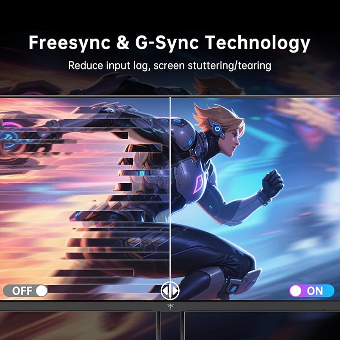 KTC 27 Inch Gaming Monitor - 2K QHD 2560 x 1440 Monitor, Up to 210Hz & 1ms, Bulit-in Speakers, Adaptive Sync, HDR400, 131% sRGB, IPS Monitors Gamer with HDMI 2.0 x 2 & DP1.4 x 2, H27T22C-3