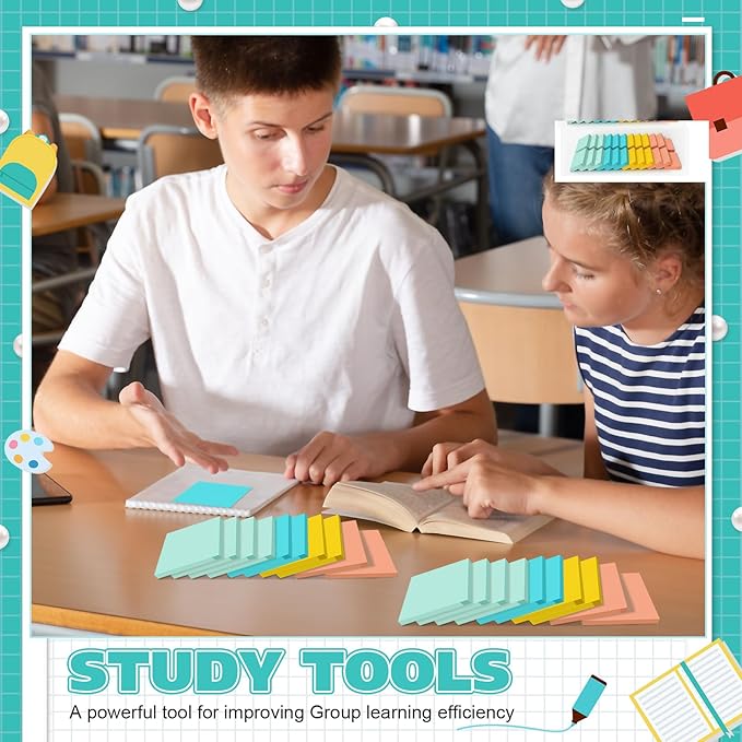 Fainne 60 Pack Sticky Notes Bulk Back to School Supplies Self Stick Note Pads Paper Memo for Office First Day of School Student Teacher Essentials (3x3inch,Bright Colors)