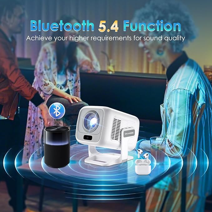 [ Auto Focus / Short Throw ] Smart Projector with Built in Apps, 5G Wifi and Bluetooth 5.4, 1080P Native Projectors 4K Outdoor Movies Projector, Mini Portable Proyector HY260Max
