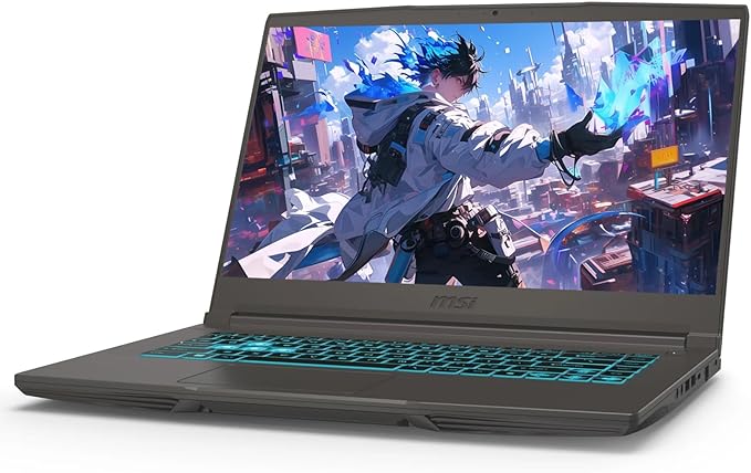 msi Thin A15 15.6" 144Hz FHD IPS Gaming Laptop, AMD 6-core Ryzen 5 7535HS, 16GB DDR5, 512GB SSD, NVIDIA GeForce RTX 4050, Backlit Keyboard, WiFi 6E, Windows 11 Home, Black, EAT Laptop Foldable Stand