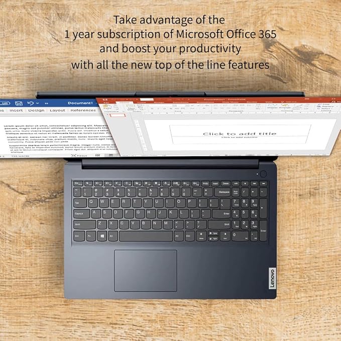 Lenovo IdeaPad 15.6" HD Anti-Glare w/ 1 Year Microsoft 365, 12GB RAM, 640GB SSD, Windows 11 Home, WiFi 6, HDMI, USB-C, Intel Processor, SD Card Reader, Up to 9.5 Hours Battery Life, w/WOWPC USB