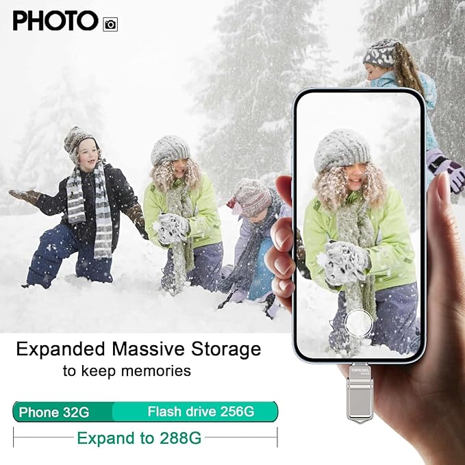 TOPESEL 256GB USB C Flash Drive Dual USB 3.0 Flash Drive USB A & Type C Thumb Drive UDP-Tech Waterproof Type C Portable USB C OTG for Computer Mac Smartphone Tablet