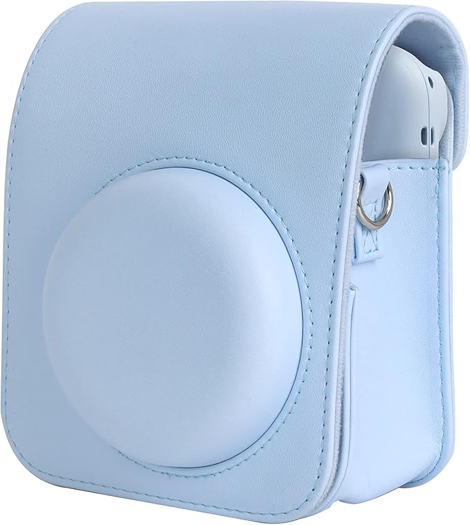 Fujifilm Instax Mini 12 Instant Film Camera Pastel Blue, Fujifilm Instax Mini Twin Pack Instant Film 20 Prints, Protective Case, Gift Bundle
