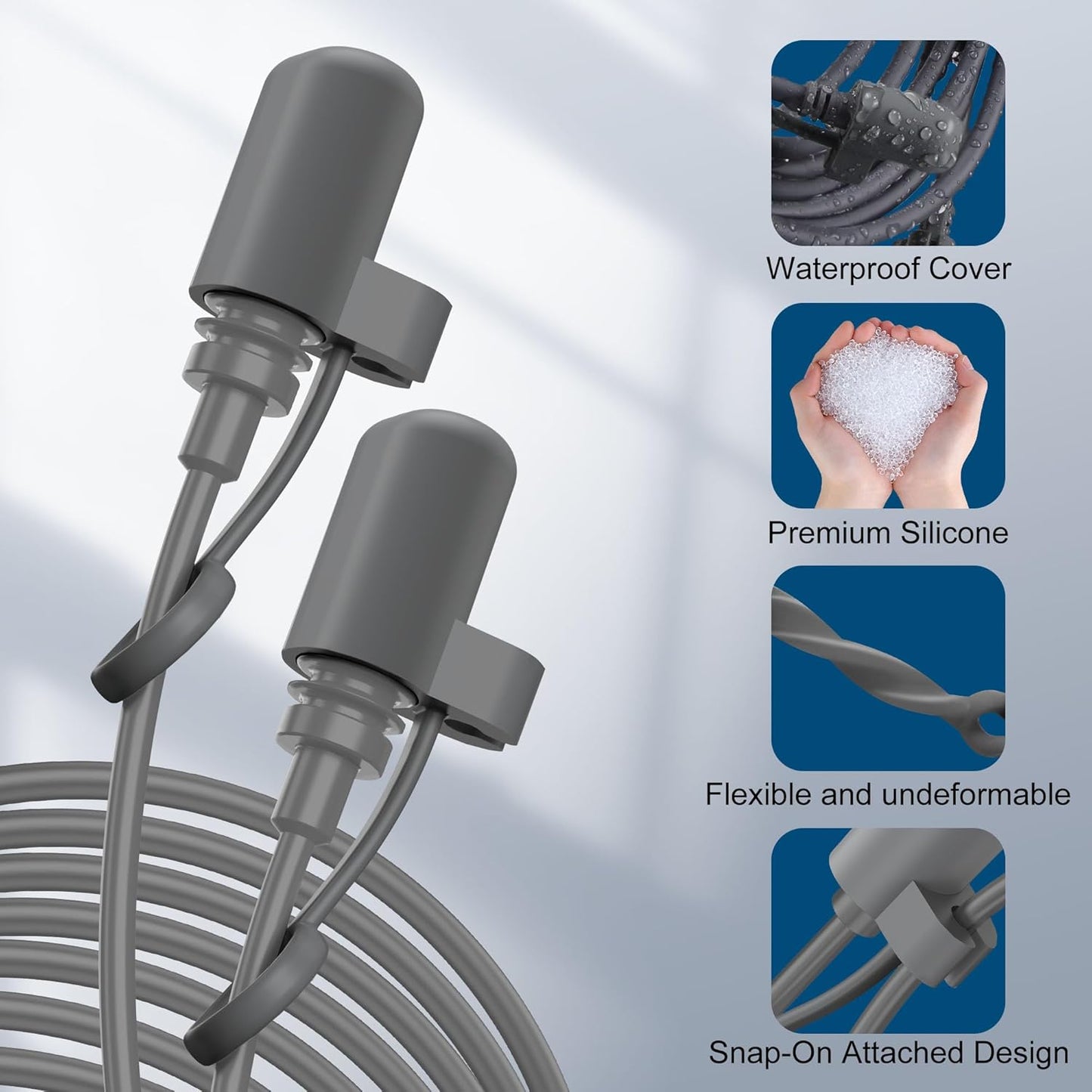 for Starlink Gen 3 Cable Ends Silicone Caps,Protective Plug for Starlink V3 Cable Port,Dustproof Waterproof Plug Caps Cover Accessories Compatible with Starlink Gen3, Set of 3