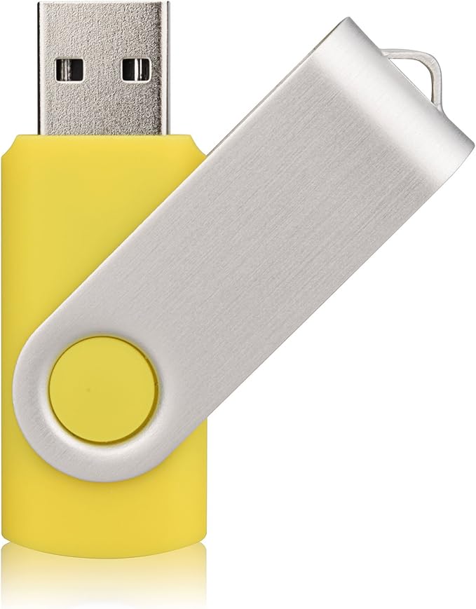 Aiibe 5pcs USB Flash Drive 4GB Pen Drive Thumb Drives USB Drive (5 Colors: Black Red Yellow White Purple)