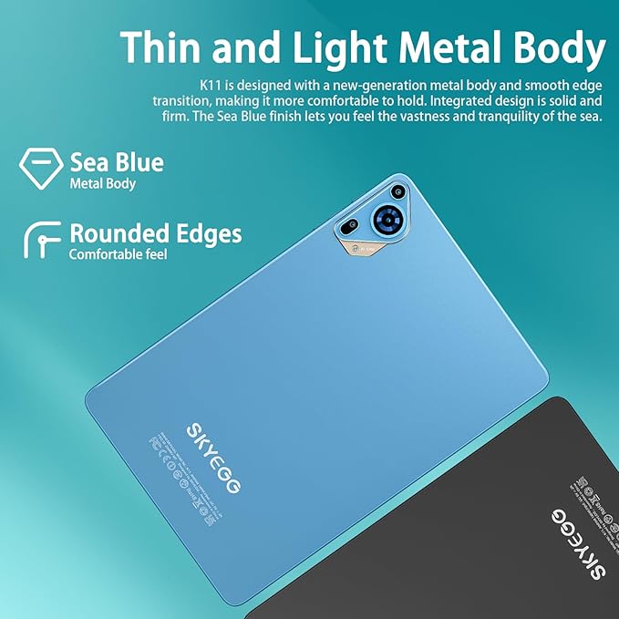 2025 Upgraded Android 15 Tablet 10.1 Inch Octa-Core Tablets with Keyboard Mouse, 22GB+128GB+1TB Expand, 8000mAh Large Battery,1280x800 IPS HD Touch Screen, Widevine L1, 5G WiFi, GPS-Metal Blue