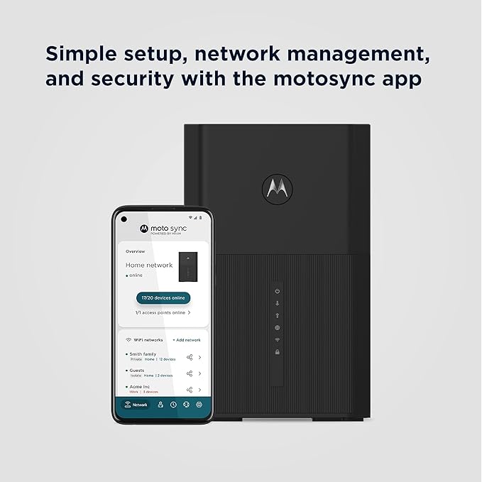 Motorola MG8725 WiFi 6 Router + Multi-Gig Cable Modem | 2-in-1 Device | Approved for Comcast Xfinity, Cox, Spectrum| Up to 6000 Mbps | DOCSIS 3.1 | AX6000 | [Not compatible with Xfinity 5G internet]