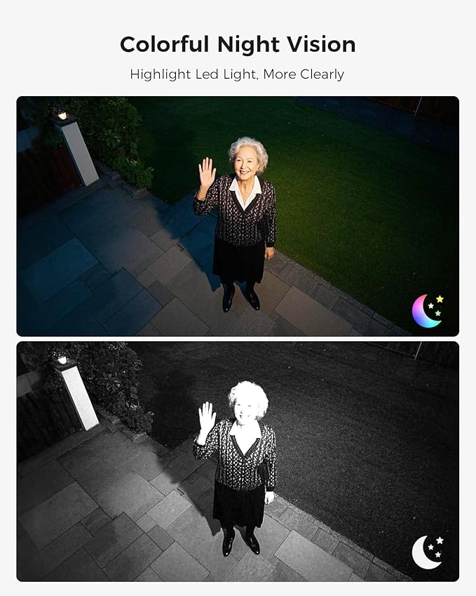 Hiseeu Security Cameras Wireless Outdoor, WiFi Pro 5G/2.4G Cameras for Home Security, Solar Powered, Motion Detection, 2-Way Talk, Color Night Vision, Compatible with Alexa, 64G SD Card Storage