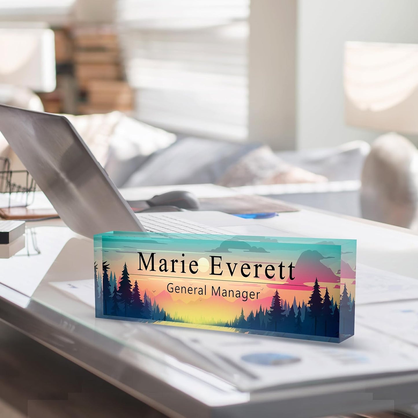 Custom Name Plate for Desk | Personalized Desk Name Plate | Personalized Boss Employee Appreciation Gifts | Acrylic Name Plate Office Desk Accessories