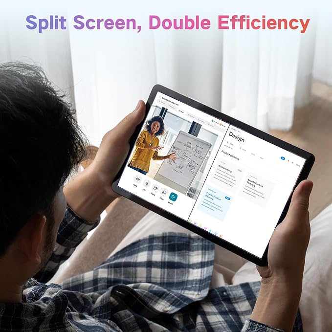 Android Tablet 10 Inch, Android 15 Tablets 2025 for Adults, Octa-Core, 12GB RAM,128GB Storage(2TB Expandable), Large Touch Screen Tablet with 10H Battery Life,WiFi & Bluetooth 5.0,Blue