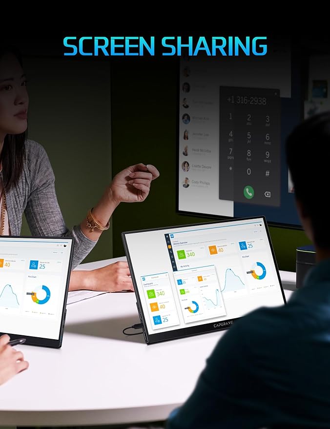 17.3" Portable Monitor 4K, 500 Nits 3840 * 2160p 100% Adobe RGB Travel Monitor with Bulit-in Kickstand & Speakers, Portable Computer Monitor, External Monitors for Laptop PC Xbox Switch PS4/5