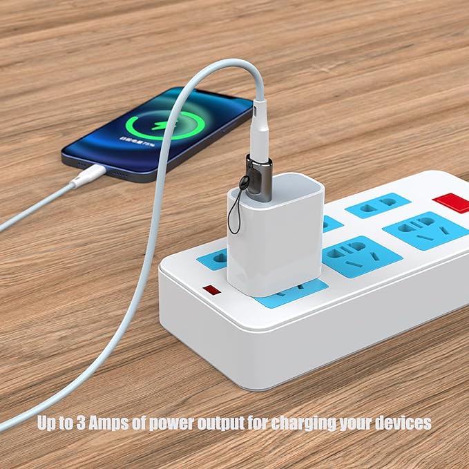 4Pack USB to USBC Adapter,usbc to USB Adapter for iPhone 16/15 Charger,iPhone 16/15/14/13/12 Pro Max Plus,iPad 9/10 Air 5 Mini 6,Car,Samsung S24 S23 S22 Plus Ultra etc.