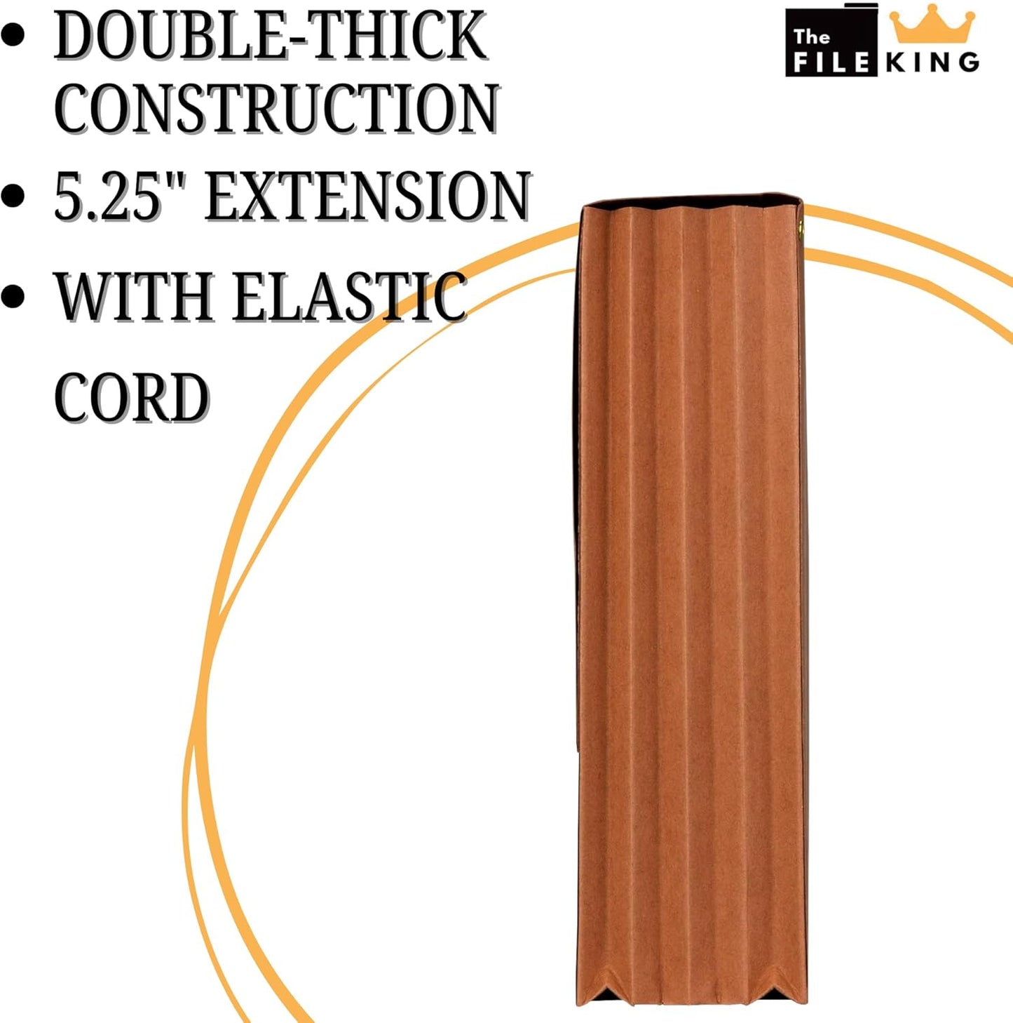 The File King Expanding File Wallet - Legal Size, 50 Pack, Red, 5.25' Expansion, 8.5-x-14-inch Paper, USA Made