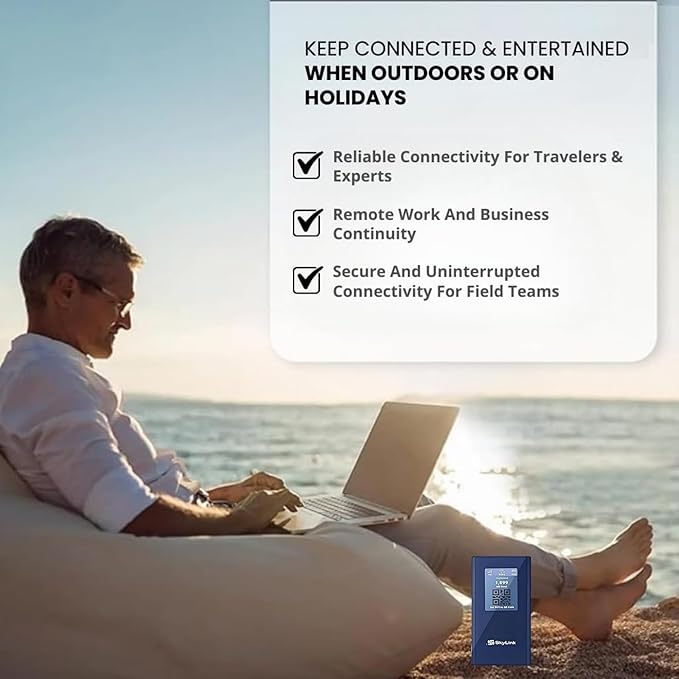 Skylink Global SLG-06 Blade 4G LTE Mobile Hotspot–Portable WiFi for Travel in 140+ Countries, No SIM Card Needed (AI Powered Global Smart Network), 10GB U.S. Data, No Contract, Connects to 16 Devices