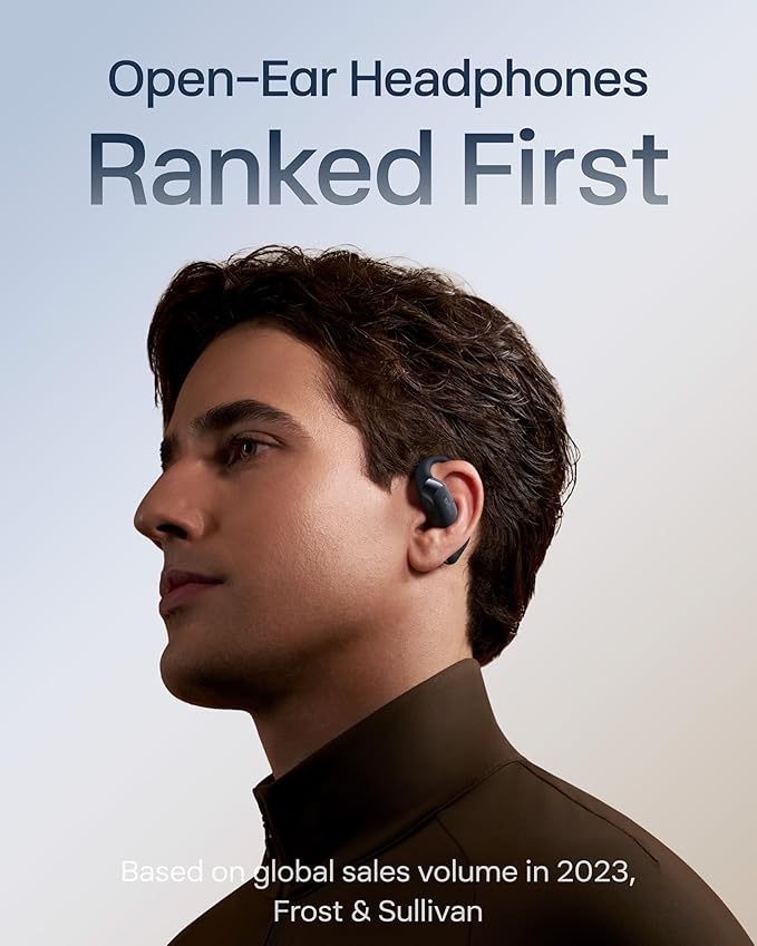 SHOKZ New OpenFit 2+ Open-Ear Headphones,Dolby Audio Enabled,Comfortable Earbuds with Soft Ear Hooks,48H Playtime,IP55 Water-Resistant,USB-C Fast Charging,Wireless Charging - Amazon Exclusive Purple