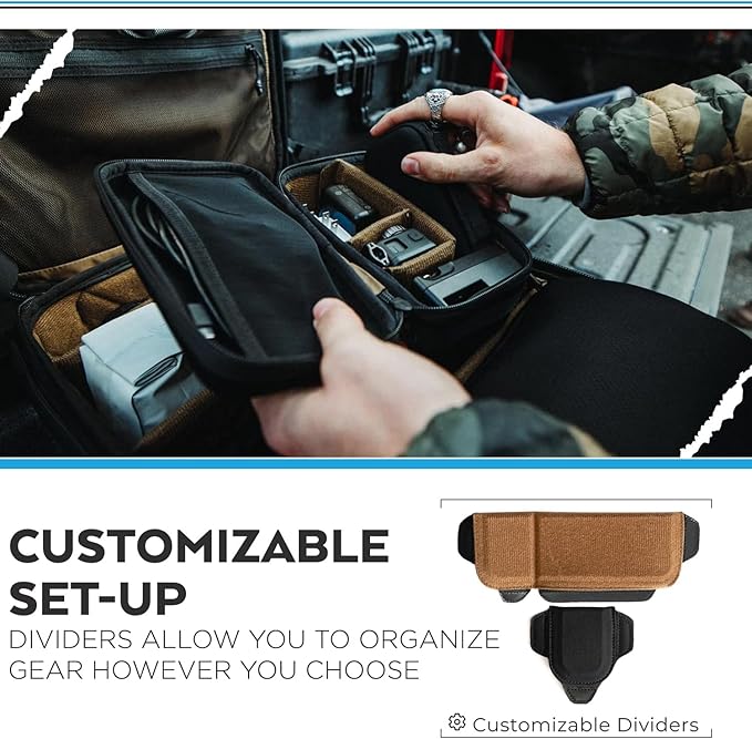 NOMATIC Mckinnon Camera Accessory Case- Eva Molded Foam with Customizable Camera Bag Dividers, Perfect for DSLR Cameras