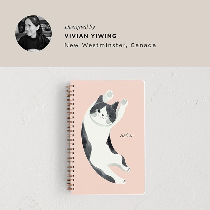 Minted Up Notebook, Writing Journal for Notes & Journaling, Durable Paper Cover, Modern, Colorful & Simple Spiral Bound Journal Notebook with 160 Lined Pages, 5.5" x 8.5"