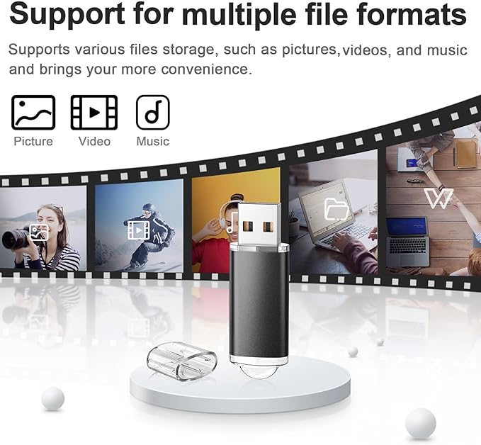 TOPESEL 32GB 10 Pack USB Flash Drive Flash Drive 2.0 Memory Stick Fold Storage Thumb Stick Jump Drive Pen Swivel Design for PC laptops, Tablets, TVs, car Audio (5 Mixed Colors)