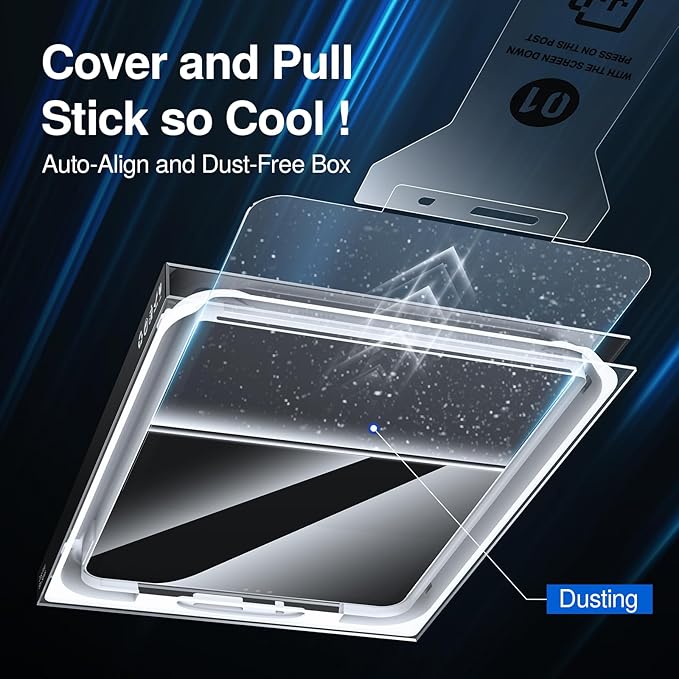 SMARTDEVIL Screen Protector for iPad Air 13 inch (2025/2024, M3/M2) with Easy Installation Frame, 9H Clear Tempered Glass Film, Anti-Shatter, 2 Pack