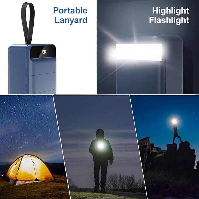 Power Bank 60000mAh Portable Charger Fast Charging 22.5W PD4.0 & QC 4.0 with USB C Battery Pack High Capacity External Battery Phone Charger for iPhone, Samsung, Galaxy, Camping, Travel