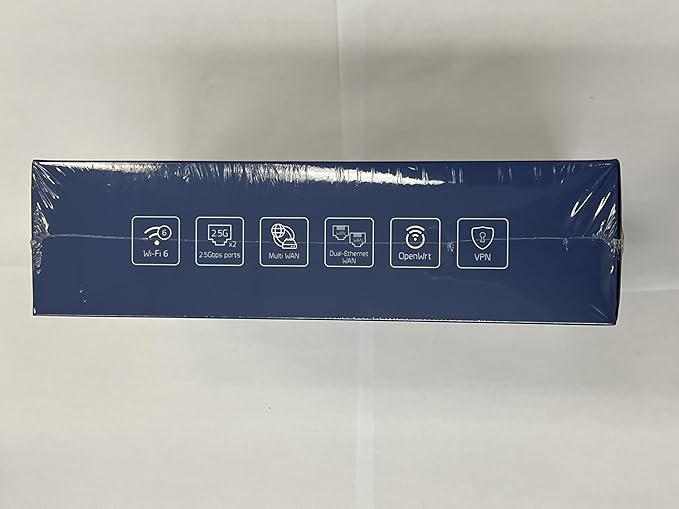 GL.iNet GL-MT6000 (Flint 2) WiFi 6 High Speed Gaming Routers for Wireless Internet, 2 x 2.5G Ethernet Ports for Fiber Optic Modem, Long Range Computer VPN WiFi Router, Home & Business