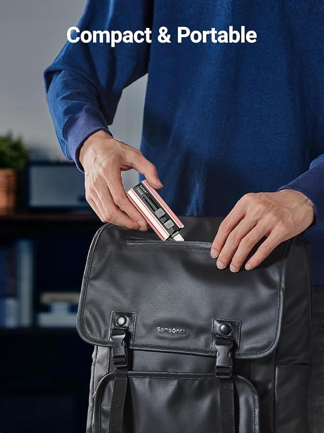 256GB Flash Drive Intended for Phone Tablet Androidphone and Computers, 4 in 1 Photo Stick for Phone Memory Storage Easily Backup Photos Videos, Plug and Play, No App Required (Light Pink)