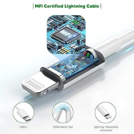 iPhone 14 13 12 Fast Charger,Super Fast Charging Block 2Pack Type C Charger Fast Charging Power Adapter with 6FT Quick USB C to Lightning Cable Compatible with iPhone 14/13/12/11/XS/XR/SE,iPad- Purple