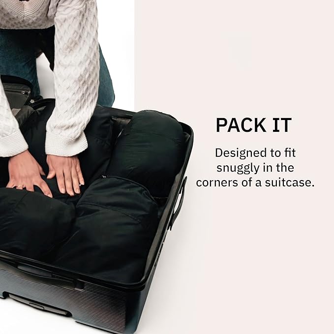trtl Packing Pods, Black - Packing Cubes for Travel - Organizer Bags for Luggage to Maximize Space in Suitcase - Travel Packing Organizers - Includes Carry Strap - Comes with 3 Cube Sizes - 3 Pack