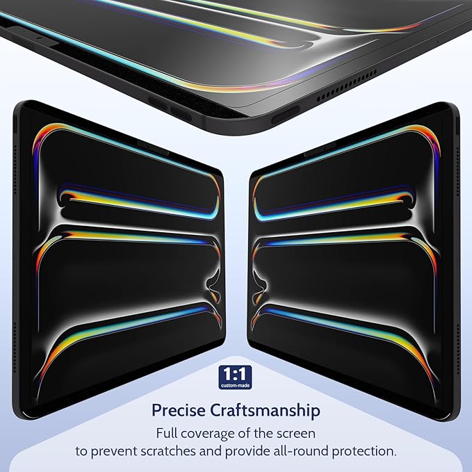 2 Pack Magnetic Paperfilm for iPad Pro 11 Inch 5th (2024, M4), Feel Like Writing Drawing On Paper, Matte Removable Anti Glare Fingerprint Screen Protector Blue Light Filter