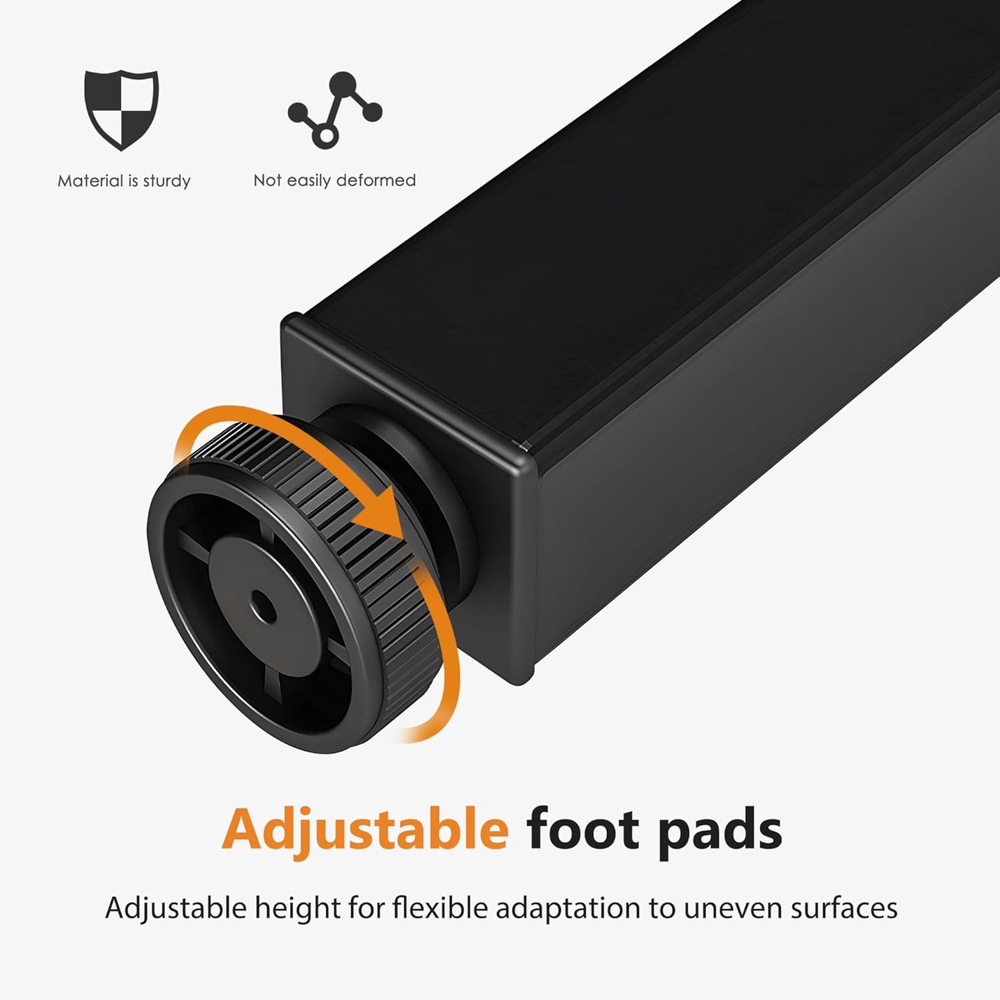 DlandHome Large Computer Desk, Folding Desk, Decent and Steady Home Office Desk/Workstation/Table 54.3inch Teak Black