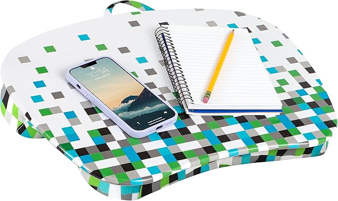 LAPGEAR MyStyle Portable Lap Desk with Cushion - Pixel - Fits up to 15.6 Inch Laptops - Style No. 45314