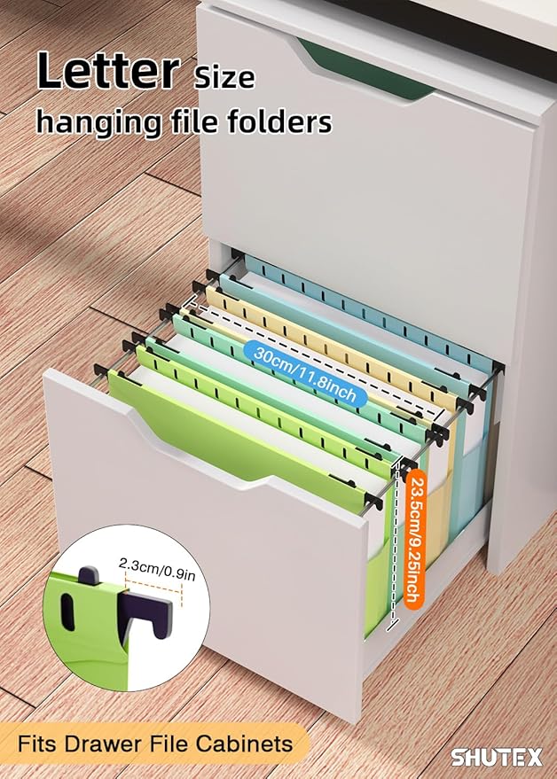 Extra Capacity Plastic Hanging File Folders,12 Pack Reinforced Hang Folder,Heavy Duty 2 Inch Expansion,Filing Cabinet Folders Letter Size for Bulk Files/Medical Charts (Morandi Colors)