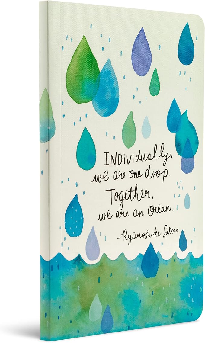 Compendium Softcover Journal - Individually, we are one drop. Together, we are an ocean. – A Write Now Journal with 128 Lined Pages, 5”W x 8”H