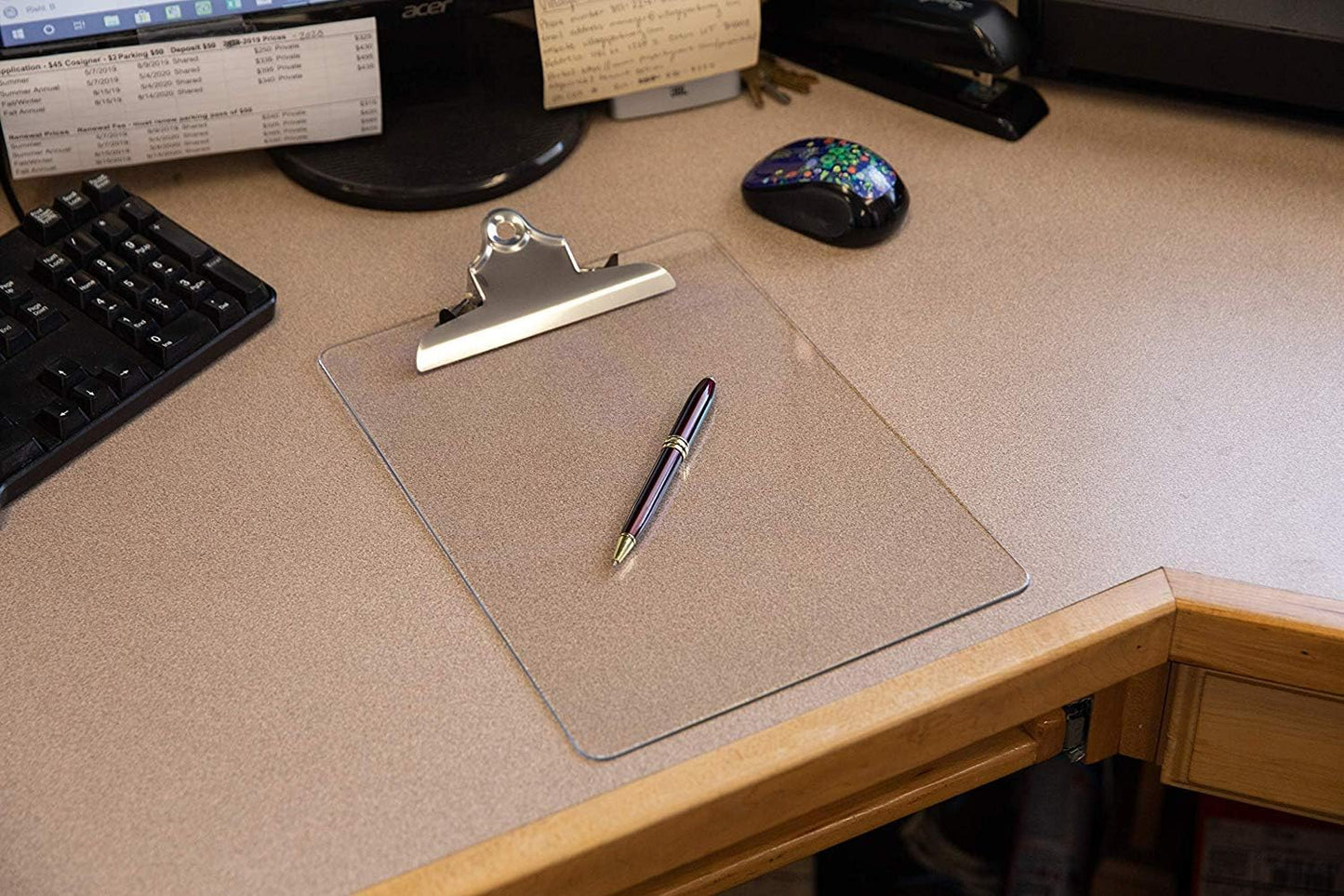 Plastic Transparent Clipboards (Set of 6) Multi Pack Clipboard | Strong 12.5 x 9 Inch | Holds 100 Sheets! Acrylic Clipboards with Big Clips | School Supplies for Kids, Teachers, College Students