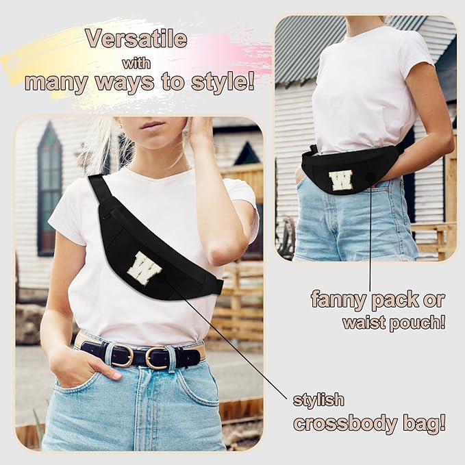 MAXTOP Large Crossbody Fanny Pack with 4-Zipper Pockets,Gifts for Enjoy Sports Festival Workout Traveling Running Casual Hands-Free Wallets Waist Pack Phone Bag Carrying All Phones