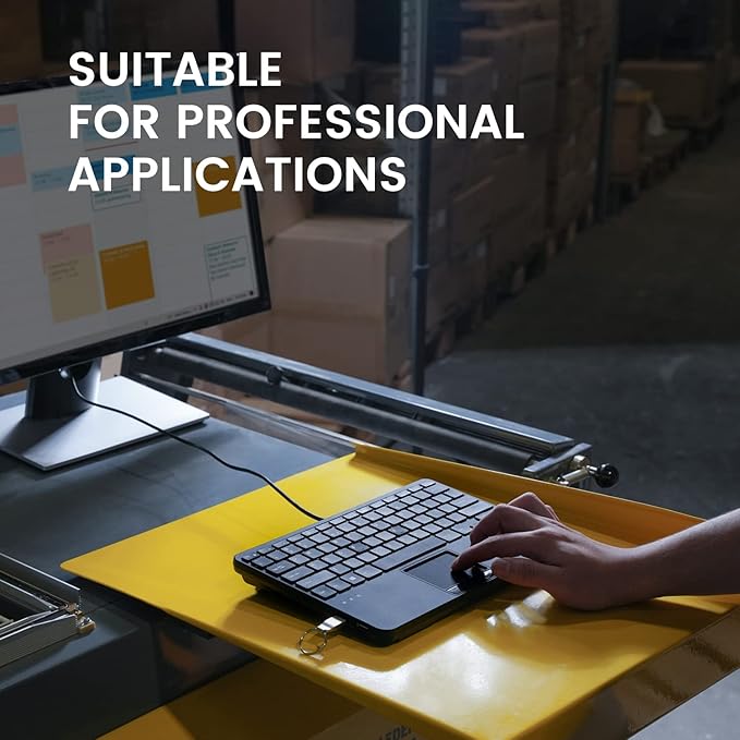 Perixx PERIBOARD-525 US, Wired Mini USB Keyboard with Touchpad - X Type Scissor Keys - 11.18x7.17x1.1 Inches - Build-in 2 USB Hubs - US English