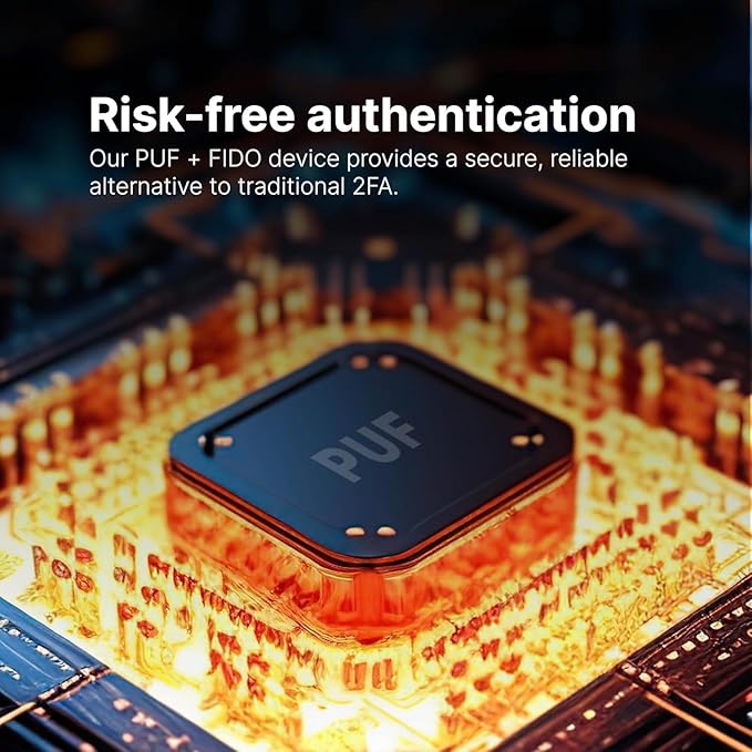 SecuX PUFido USB-C Security Key with PUF Technology, FIDO2/U2F Certified, Hardware-Rooted Unclonable Security for Passwordless Login and 2FA Authentication